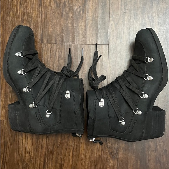 Merrell Shiloh II Hiking Black Boot Size 8 - Picture 4 of 16